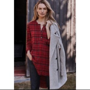 Anthropologie holding horses half penny plaid tunic